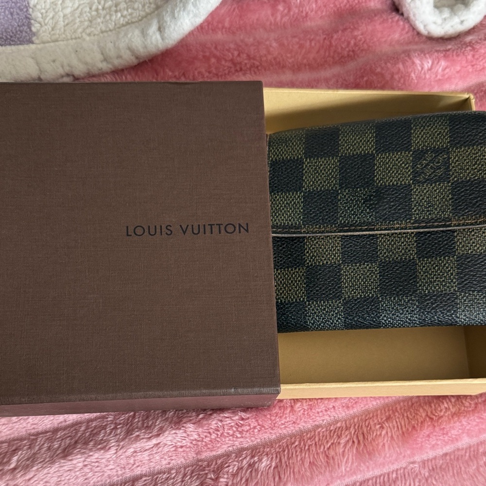 Louis Vuitton Black and Brown Checkered Wallet